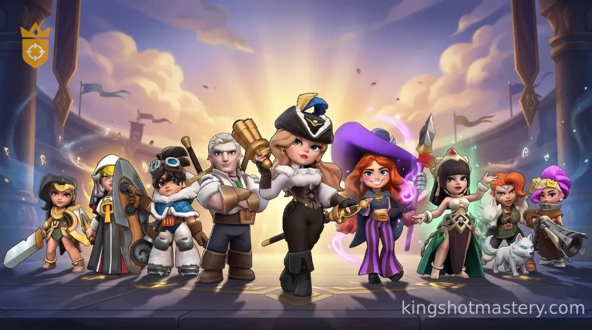 Kingshot hero tier list header showing ranked heroes